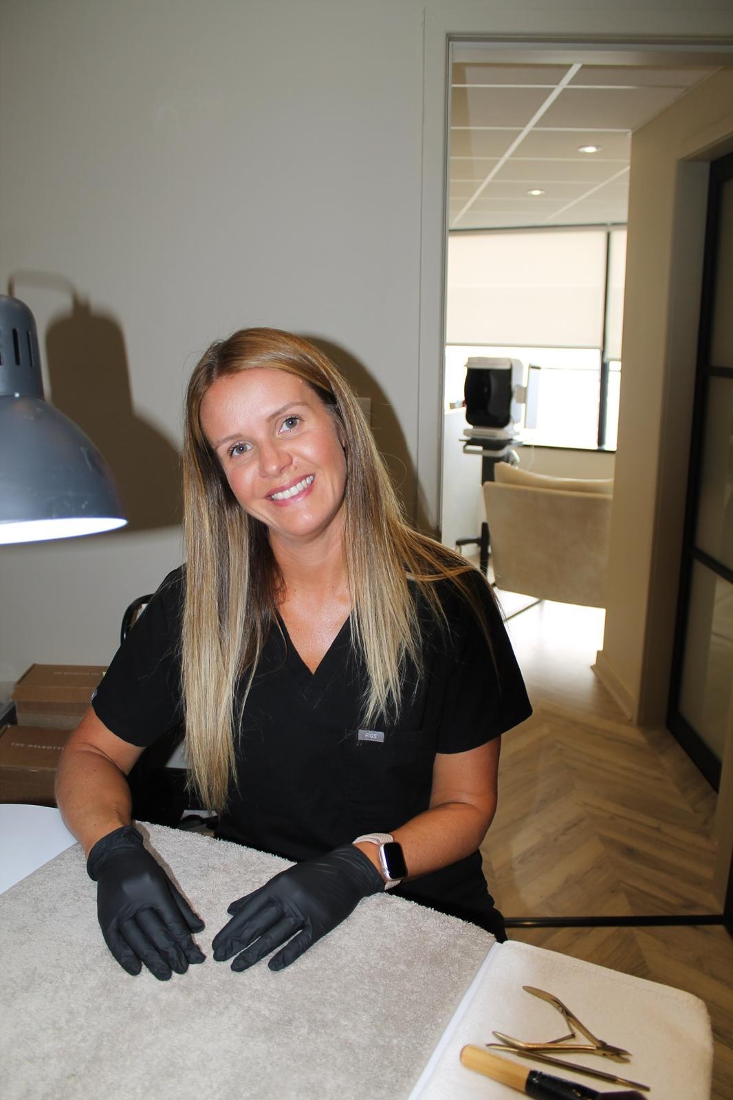 Millie welcoming clients at Polished Harrogate